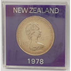 NEW ZEALAND 1978 . ONE 1 DOLLAR COMMEMORATIVE COIN . PARLIAMENT HOUSE